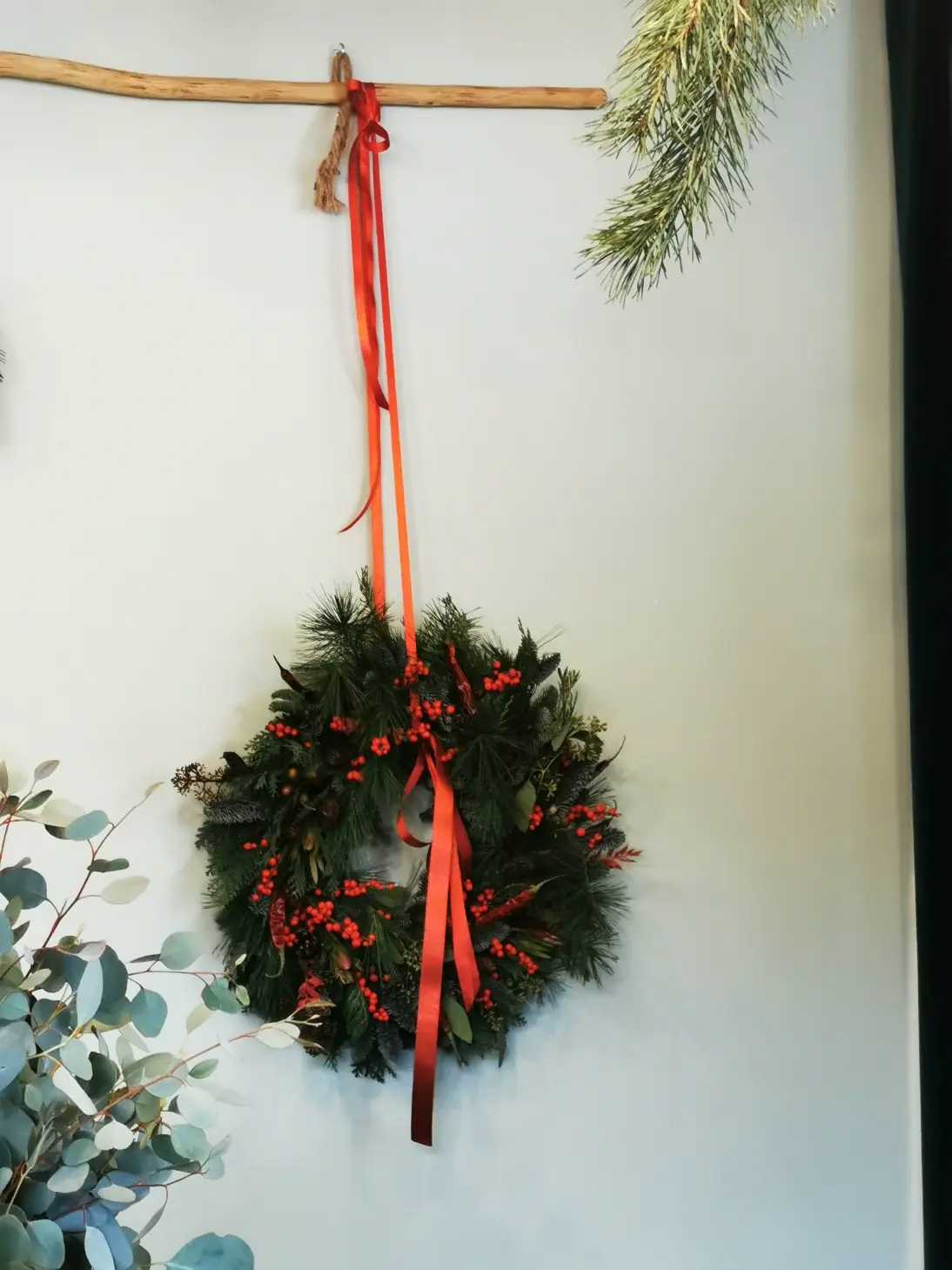 Christmas garland in red