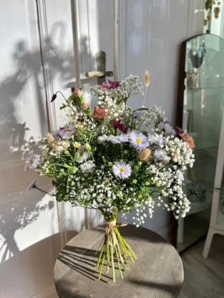 Wedding Bouquet with Asters