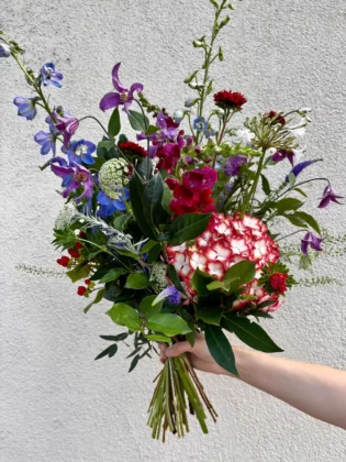 bridal bouquet with hydrangea