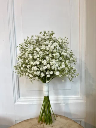 Bukiet Ślubny z Białej Gipsówki