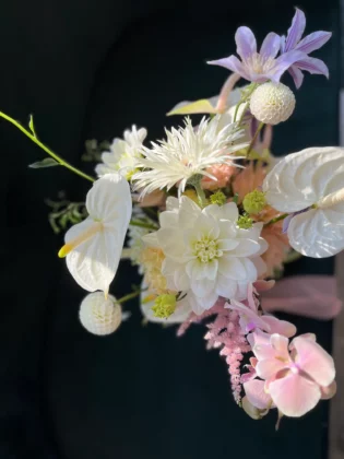 Wedding bouquet with amaranth